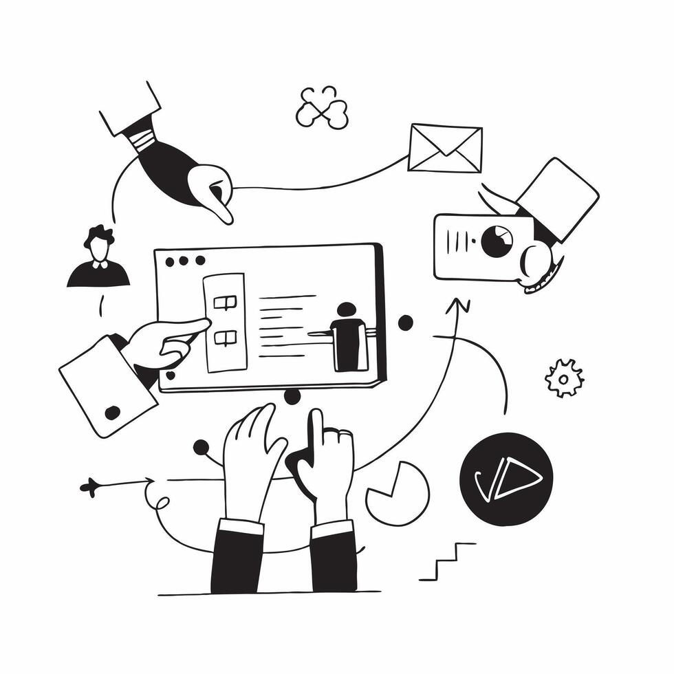 2D minimalize icon as Team collaborating in a modern office space concept as A icon illustration of a team collaborating in a modern office space using digital tools and techno Dynamics vector