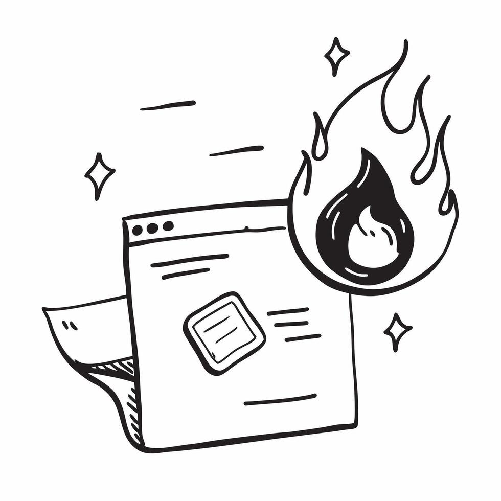 2D icon as Firewall icon with a flame concept as icon illustration of a firewall icon with a flame symbolizing the protection against unauthorized access and cyber threats in Dynamics vector