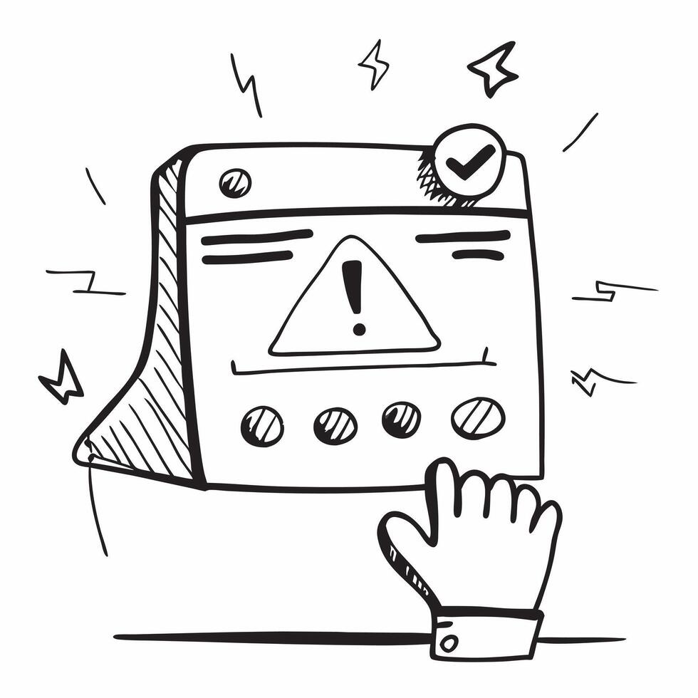 2D icon as Hacking alert icon with exclamation mark concept as icon illustration of a hacking alert icon with an exclamation mark symbolizing a warning for potential cyber thre Dynamics vector