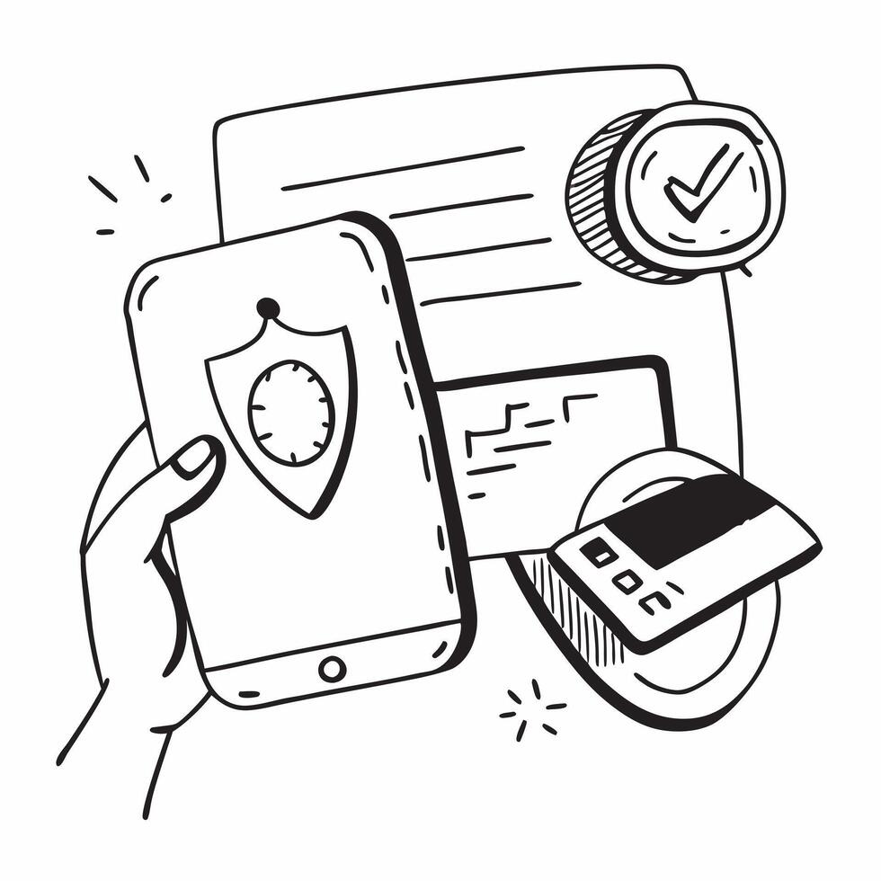 2D icon as Two factor authentication icon with a shield and smartphone concept as icon illustration of a two factor authentication icon with a shield and smartphone emphasizing Dynamics vector