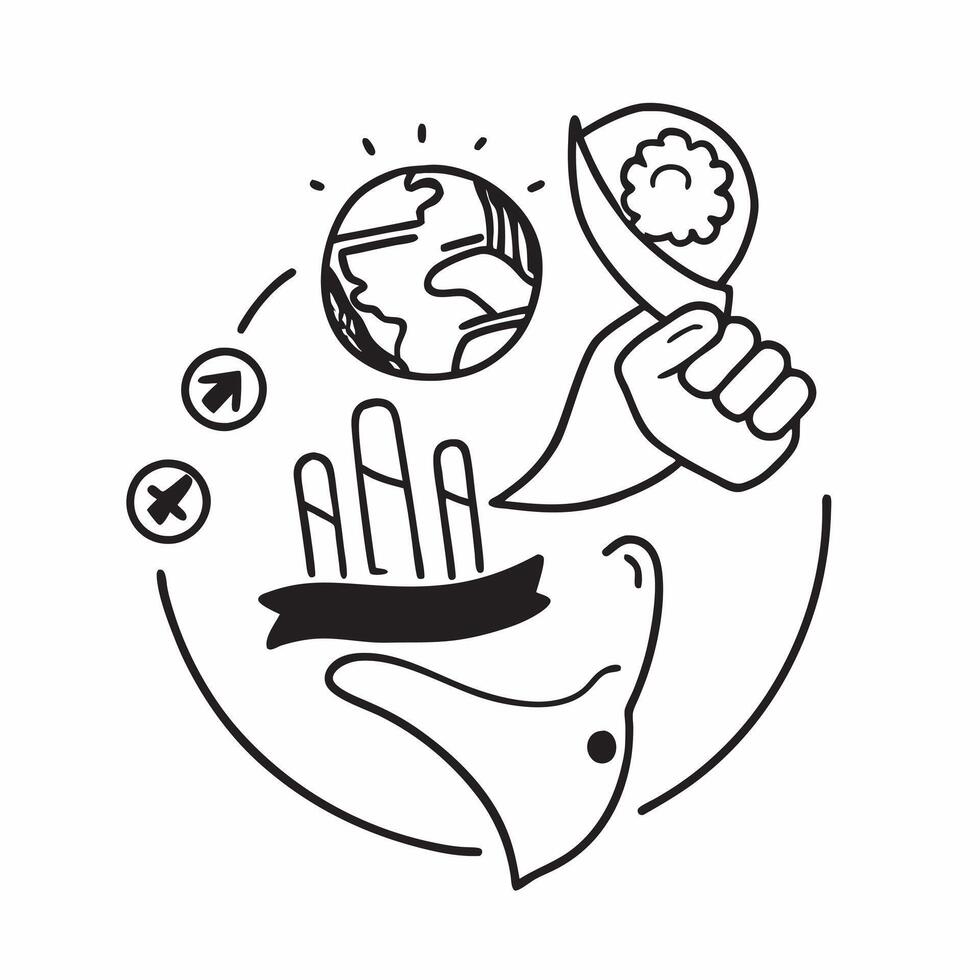 Activist with climate march concept as An activists profile blended with a climate march symbolizing hope and collective action against climate change Perfect for activism and env Dynamics vector