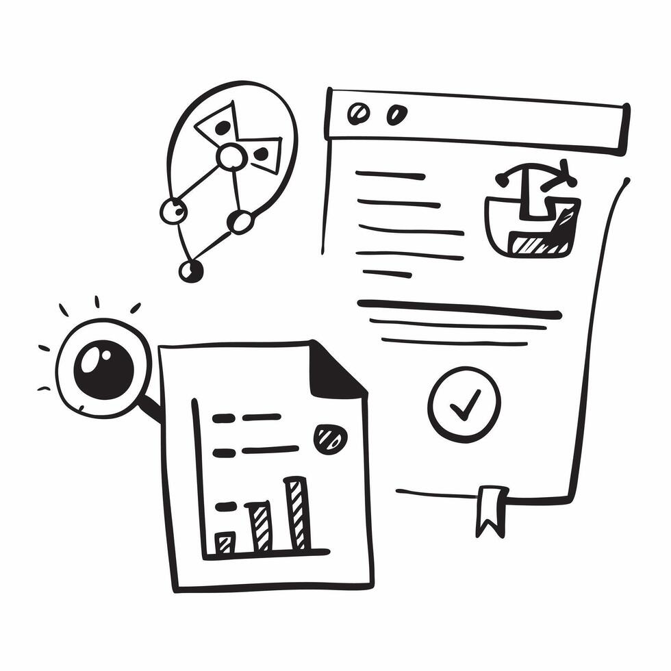AI data analysis and marketing plan concept as An AI data analysis icon paired with a marketing plan symbolizing the role of AI in developing effective marketing strategies ideal f Dynamics vector