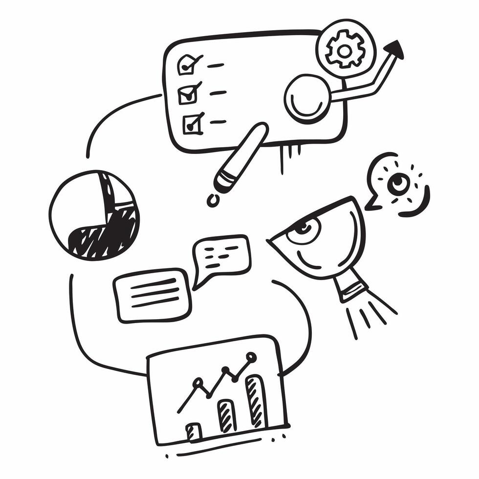 AI influencer analysis and marketing strategy concept as An AI influencer analysis icon paired with a marketing strategy icon representing the role of AI in analyzing and optimizin Dynamics vector