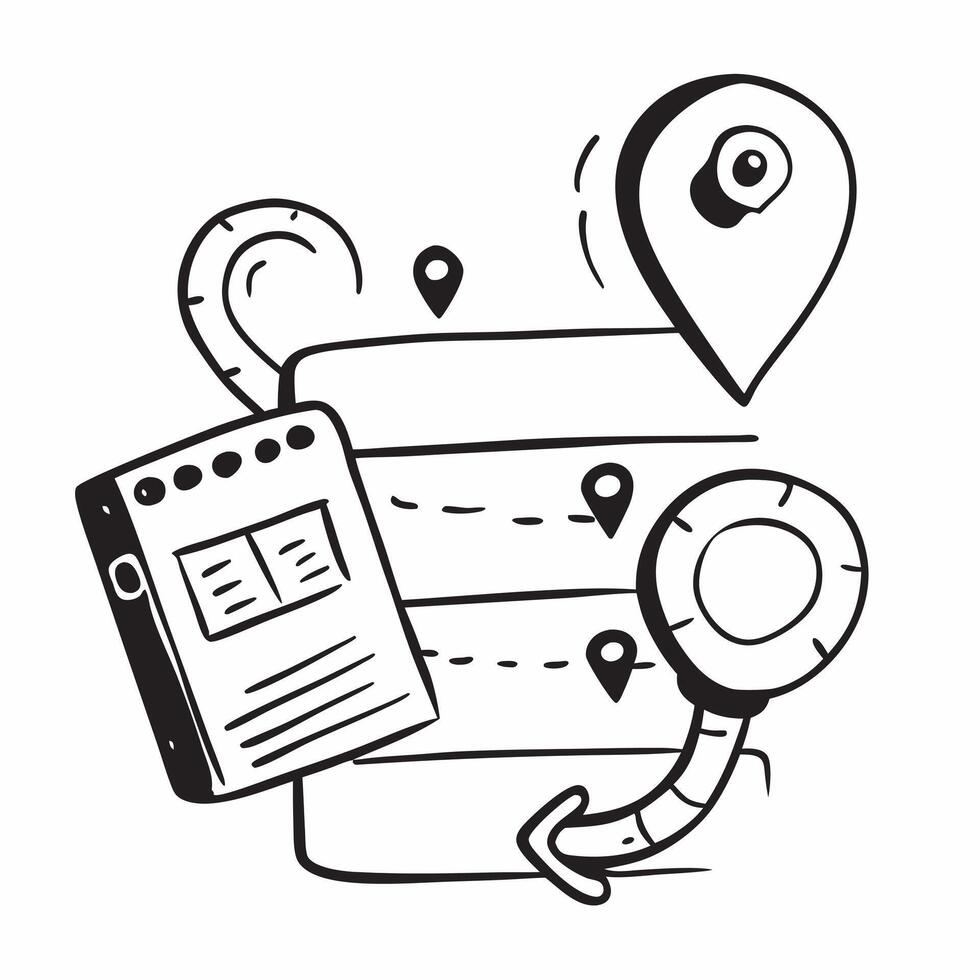 AI route planner and holiday destination concept as An AI route planner icon paired with a holiday destination icon symbolizing the use of AI in planning and optimizing travel rout Dynamics vector