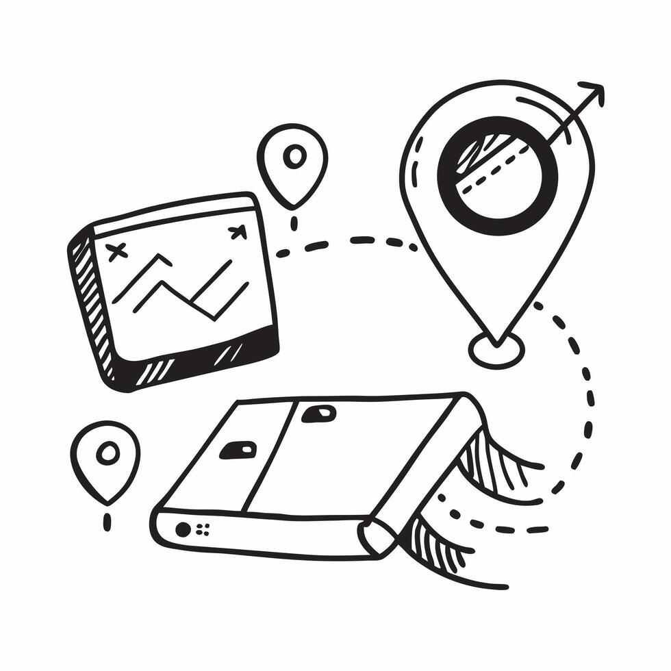 AI route planner and holiday journey concept as An AI route planner icon paired with a holiday journey icon representing the use of AI in planning and optimizing holiday travel rou Dynamics vector