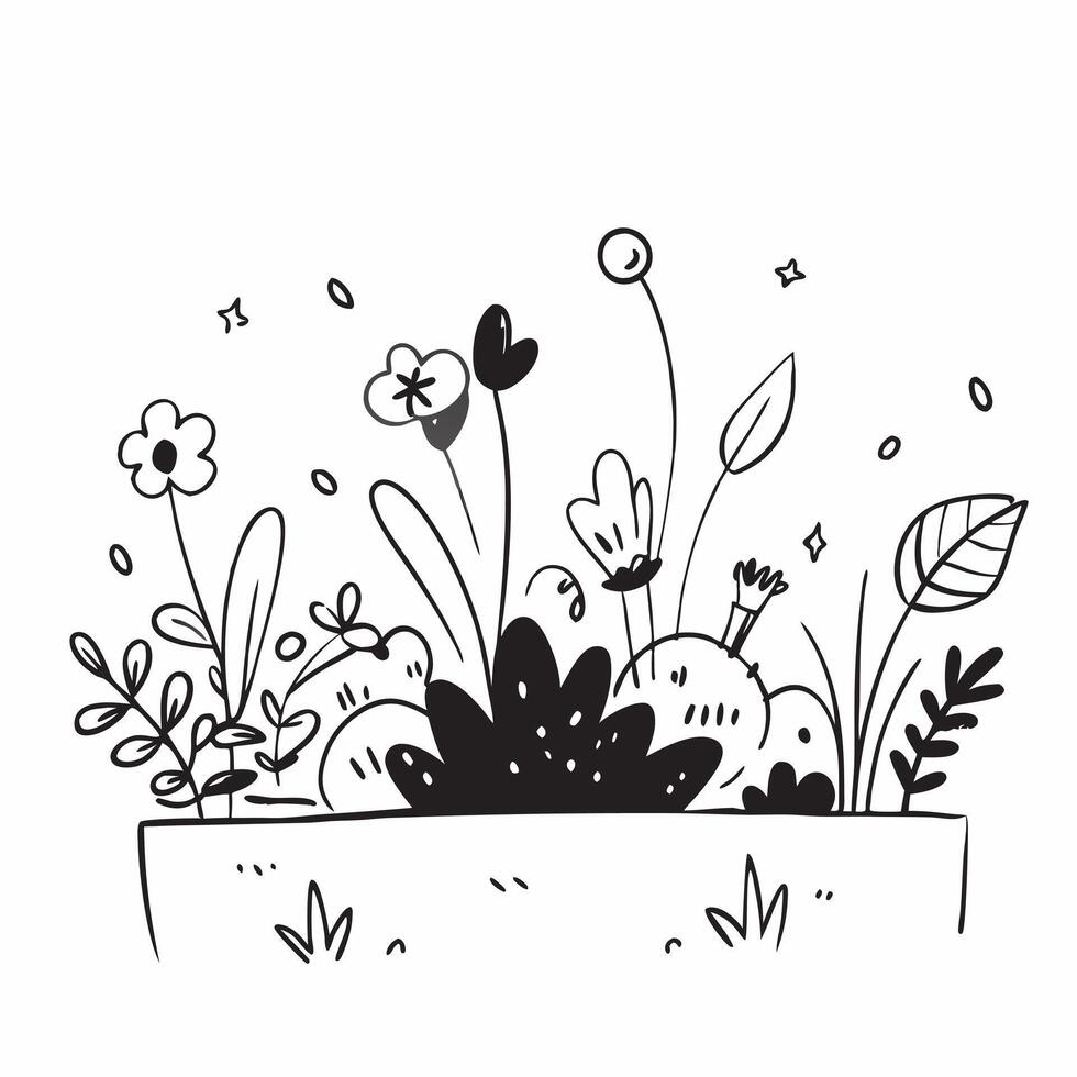 Autumn garden with a variety of colorful flowers concept as A vibrant autumn garden filled with a variety of colorful flowers capturing the essence of Thanksgiving perfect for busi Dynamics vector