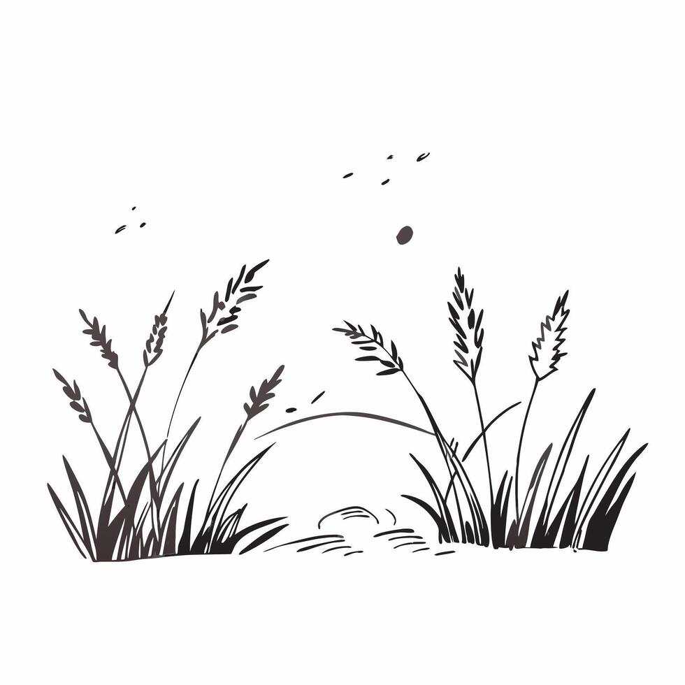 Autumn meadow with golden grasses concept as A picturesque autumn meadow with golden grasses under a clear sky capturing the essence of Thanksgiving perfect for business presentati Dynamics vector