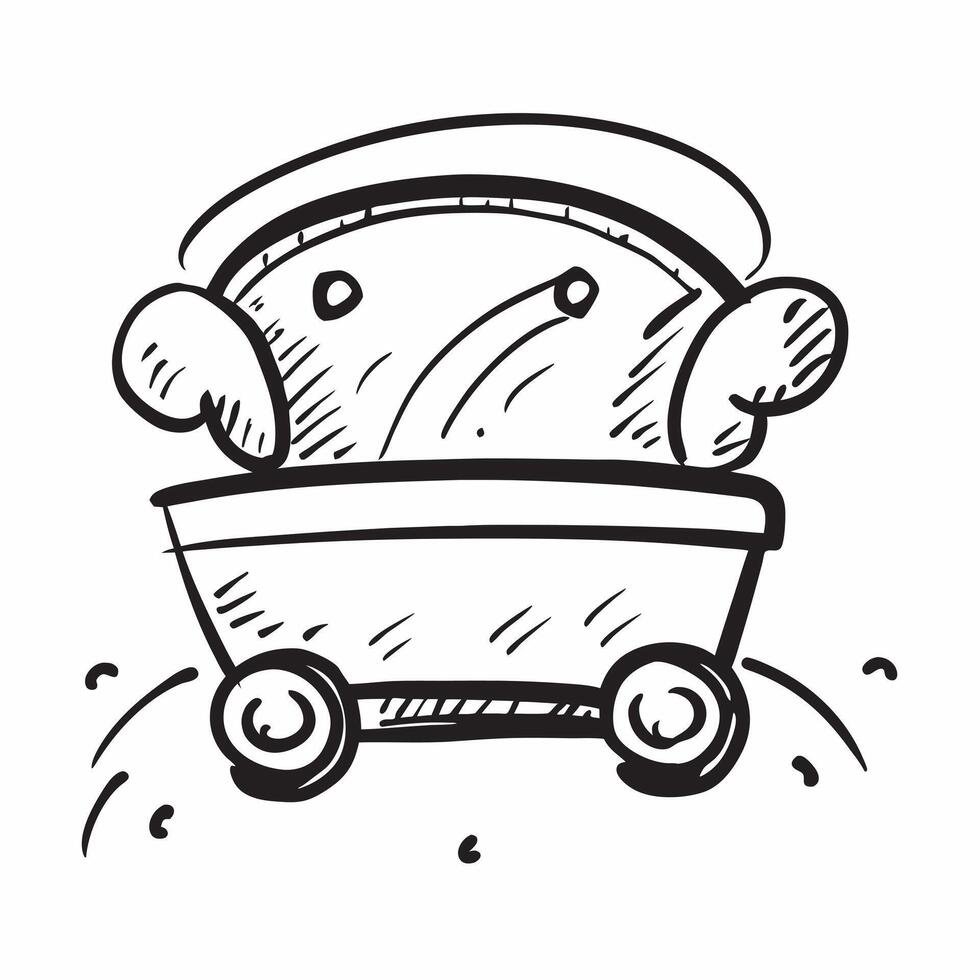 Baby carriage icon with copy space on a white background concept as A icon image of a baby carriage icon with generous copy space on a white background ideal for baby transport a Dynamics vector