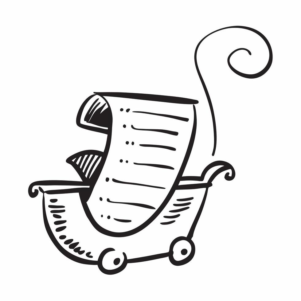 Baby carriage icon with copy space on a white background concept as A icon image of a baby carriage icon with generous copy space on a white background ideal for baby transport a Dynamics Set 3 vector