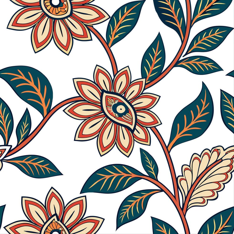 Balinese Batik seamless tile pattern with vibrant colors and traditional motifs for cultural decor concept as Vibrant Balinese batik motifs arranged seamlessly for traditional Bali Dynamics vector