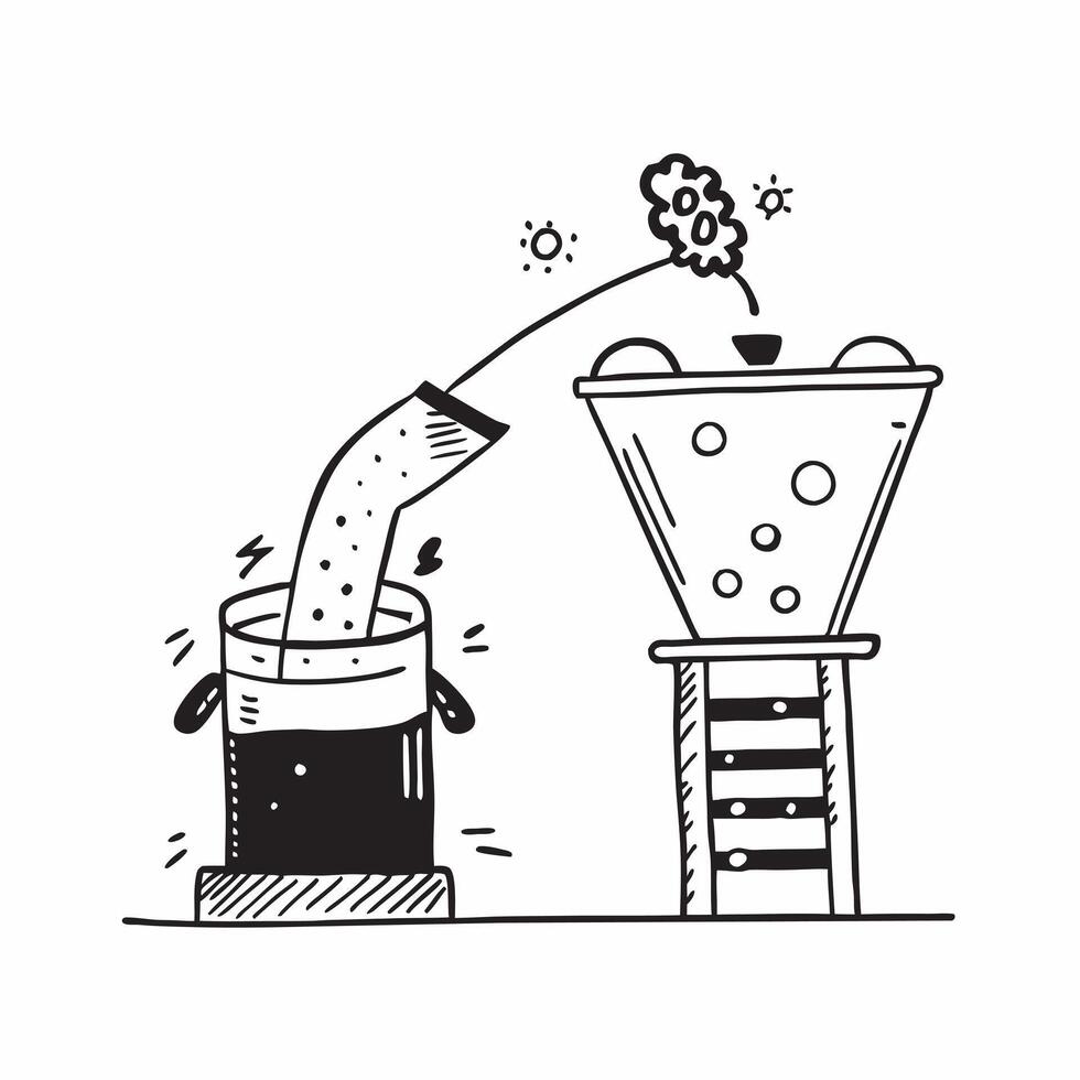 Biomass energy and factory conveyor concept as Biomass energy paired with a factory conveyor representing renewable energy sources in manufacturing processes ideal for isolated vec Dynamics vector