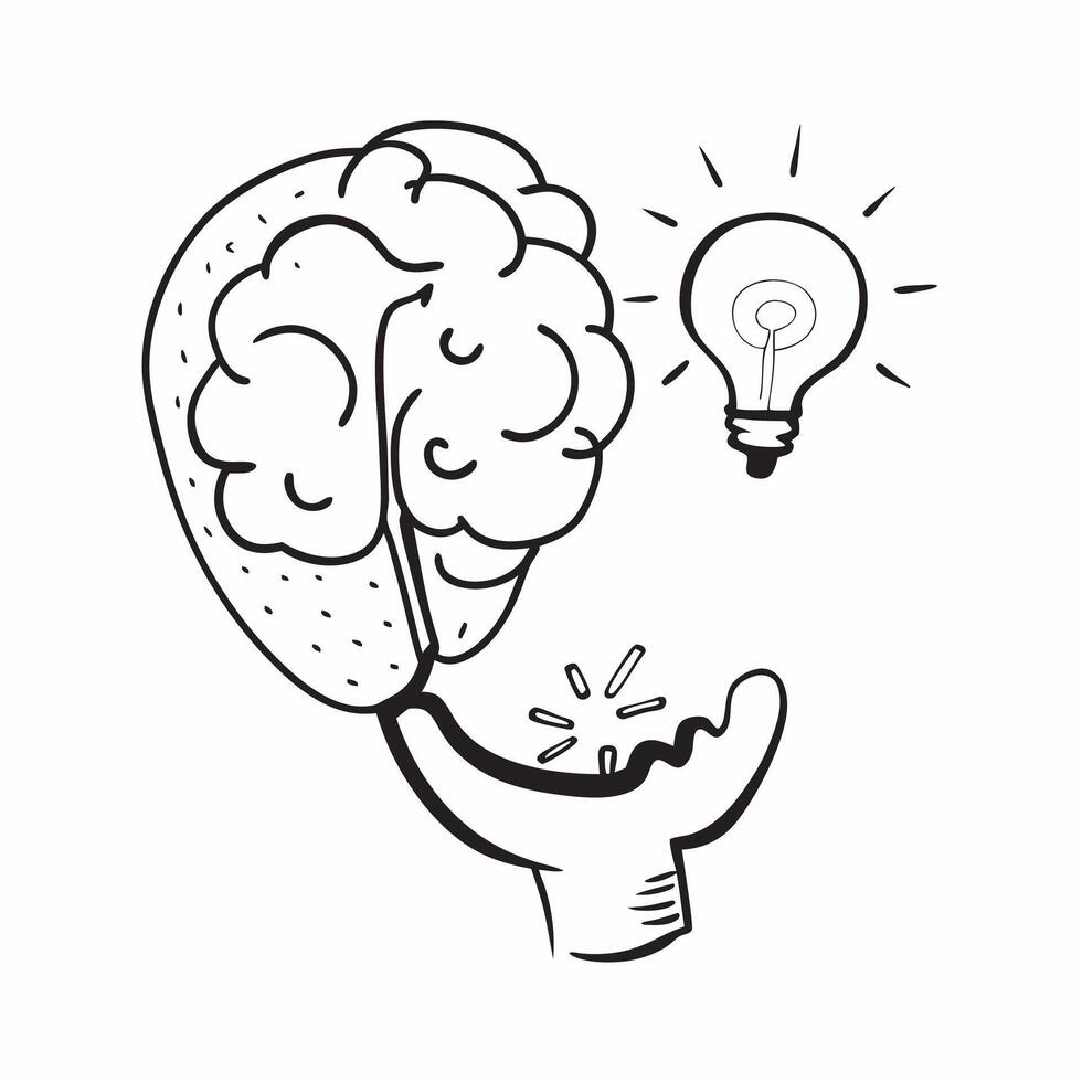 Brain Icon and Light Bulb with Mental Health Wording concept as A detailed illustration of a brain icon and a light bulb perfect for promoting mental health awareness The words Me Dynamics vector