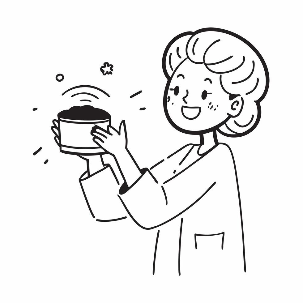 Brand ambassador presenting a mockup face scrub concept as A brand ambassador presents a mockup face scrub emphasizing its exfoliating and refreshing benefits Ideal for skincare a Dynamics vector