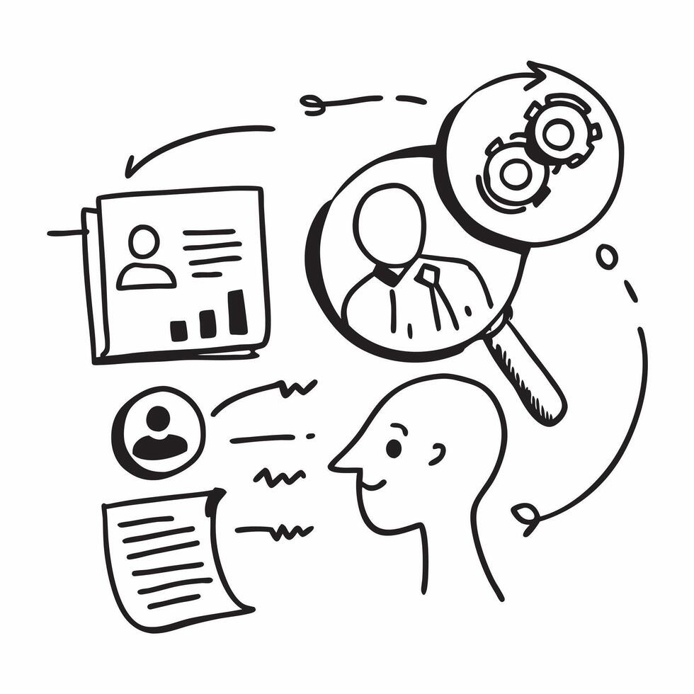 Business analyst with supplier data concept as A business analysts profile blended with supplier data symbolizing the analytical process of vendor evaluation Ideal for business an Dynamics vector