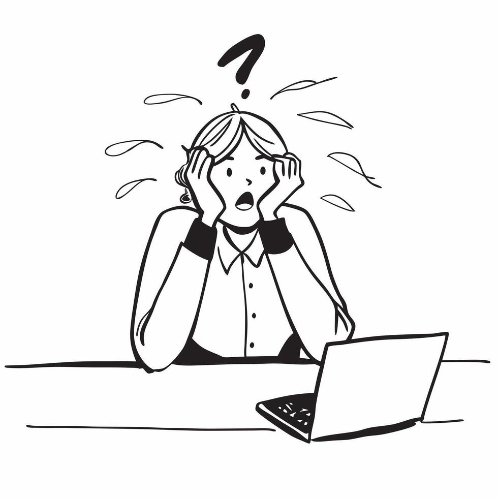 Businesswoman sitting alone in a dark office looking distressed concept as A businesswoman in a dark office sitting alone at her desk looking distressed and worried indicating late Dynamics vector