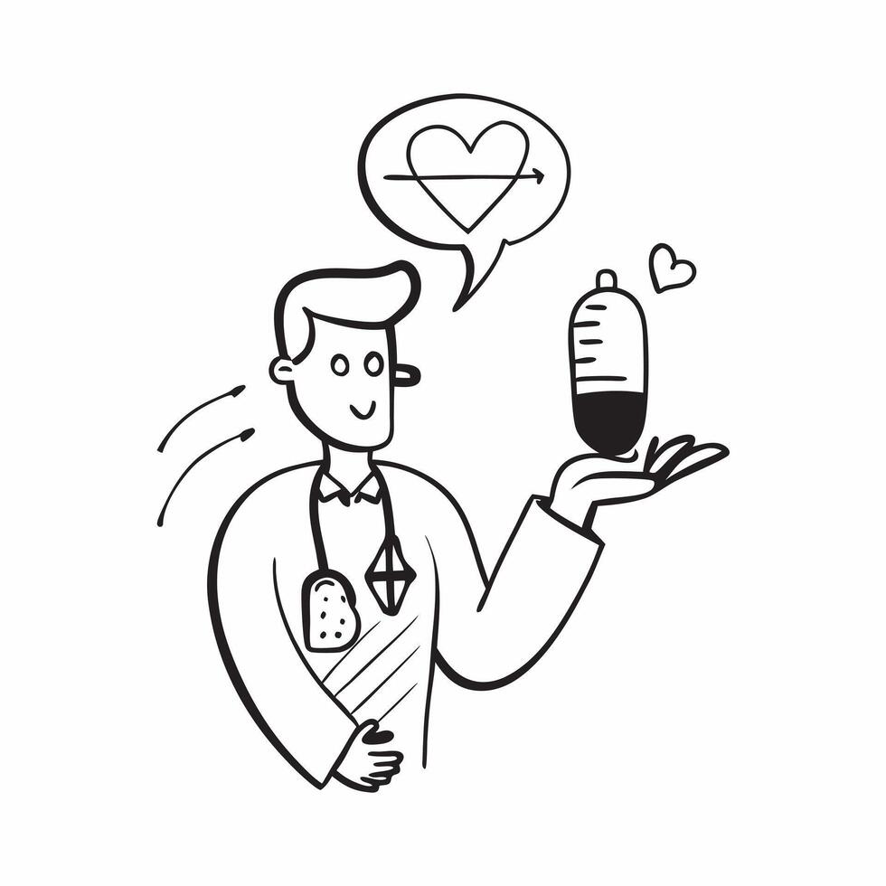 Cardiologist with heart health poster concept as A cardiologists profile blended with a heart health poster symbolizing the cardiovascular benefits of quitting smoking Ideal for h Dynamics vector