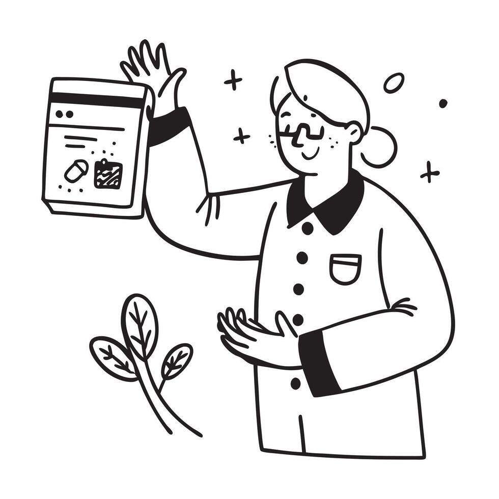 Celebrity nutritionist promoting a mockup plant based food box concept as A celebrity nutritionist promotes a mockup plant based food box emphasizing its balanced and nutritious me Dynamics vector