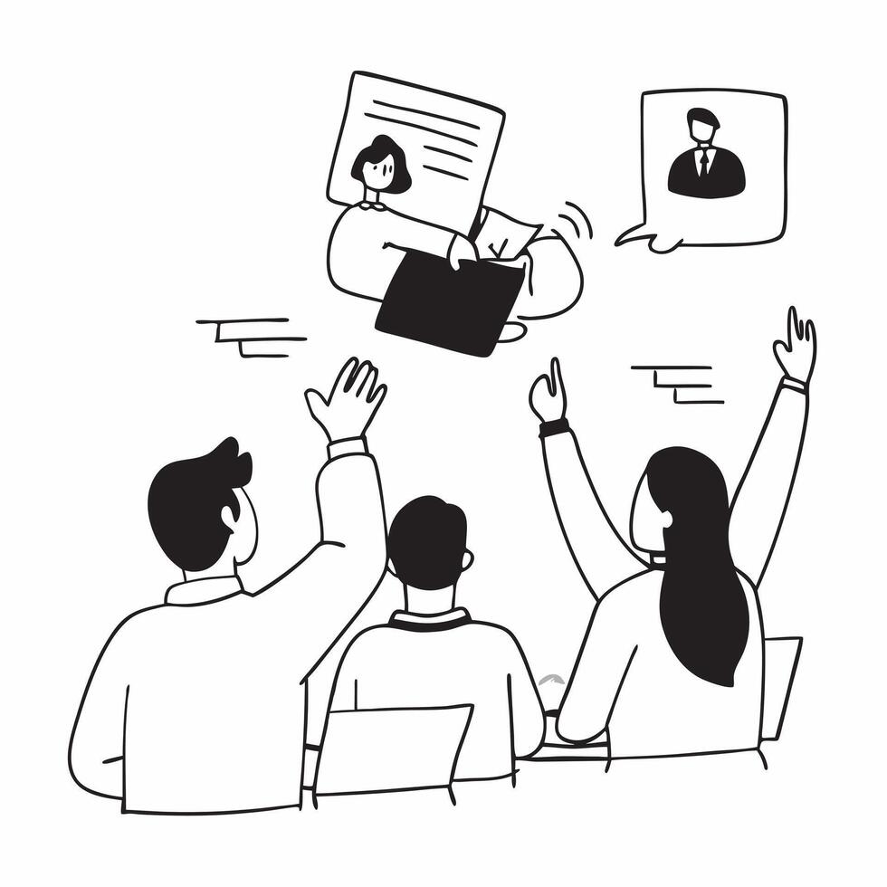 CEO conducting a hybrid all hands meeting concept as A CEO conducting a hybrid all hands meeting with employees both in the office and remote emphasizing inclusivity and corporate Dynamics vector