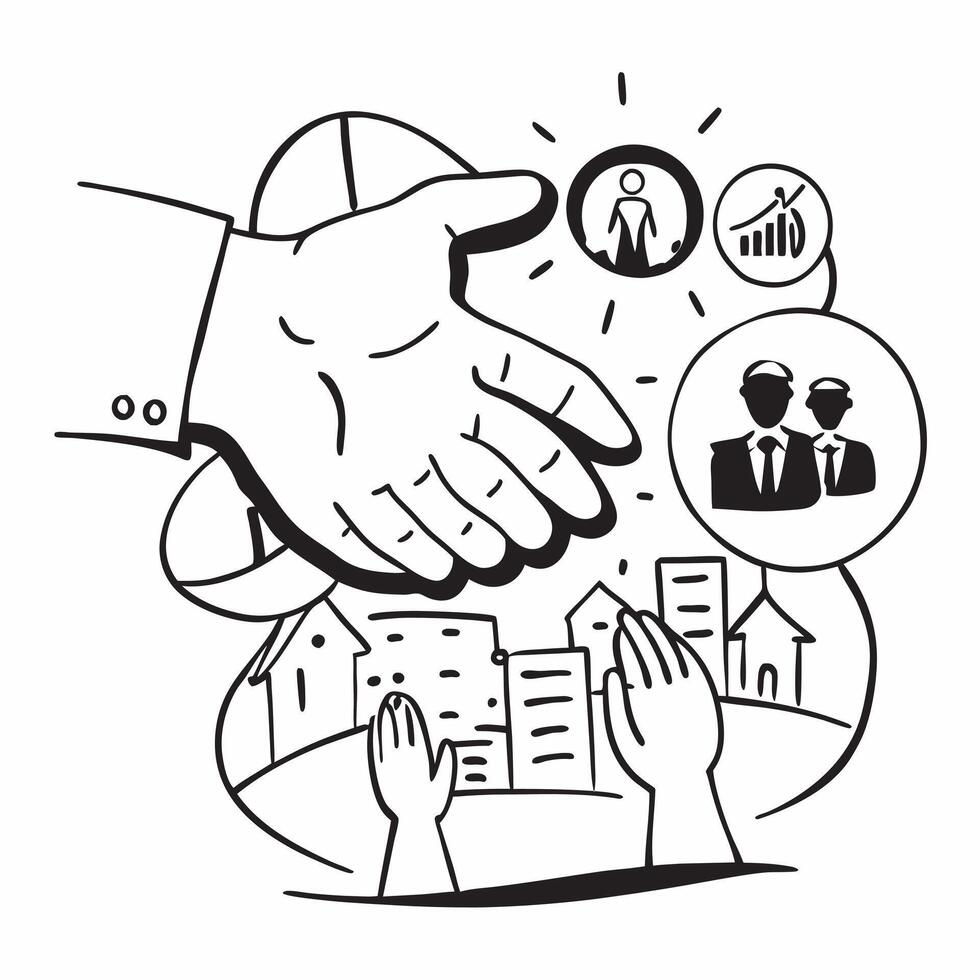 CEO with community involvement concept as A CEOs profile blended with community involvement imagery representing corporate social responsibility during a townhall Perfect for corp Dynamics vector