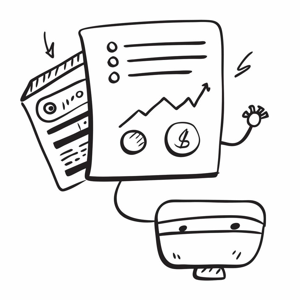 Chatbot and stock market chart concept as A chatbot icon paired with a stock market chart representing the use of AI in financial market analysis perfect for isolated icon design Dynamics vector