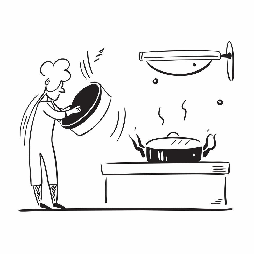Chef preparing a glossy dish in a high end kitchen concept as Camera movement Pan across the glossy dish being prepared by the chef Scene A high end kitchen with professional equi Dynamics vector