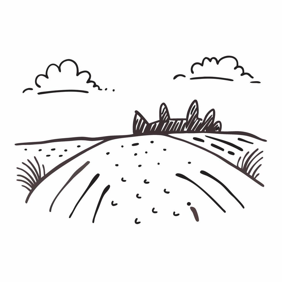 Clear sky over a farm field concept as A tranquil farm field under a clear sky representing the essence of hard work and progress ideal for business presentations needing a clean a Dynamics vector