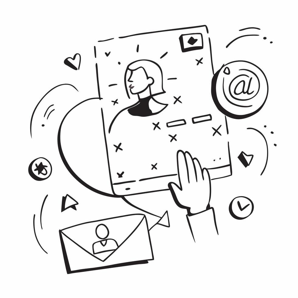 Client with email appreciation concept as A clients profile blended with email appreciation symbolizing gratitude and communication through emails Ideal for business and client re Dynamics vector