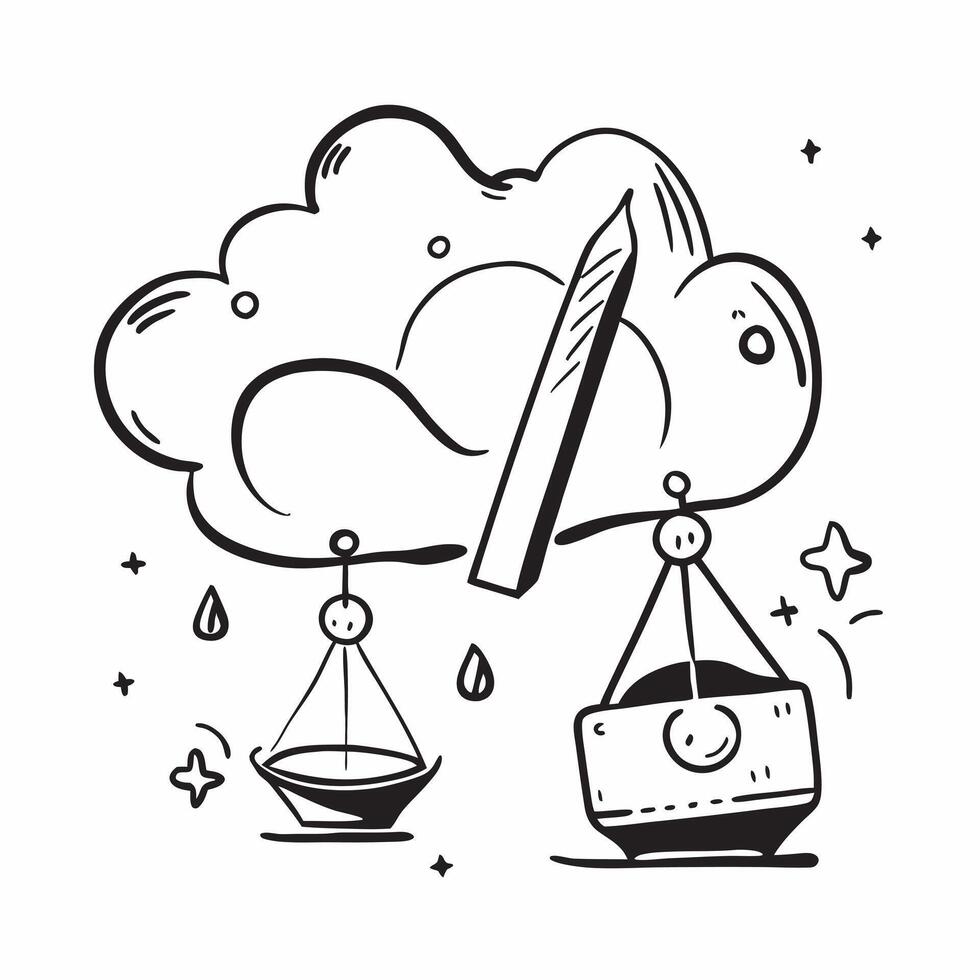Cloud and Scale with Scalability Wording concept as A vibrant illustration of a cloud and a scale symbolizing scalability and cloud computing The word Scalability is prominently d Dynamics vector