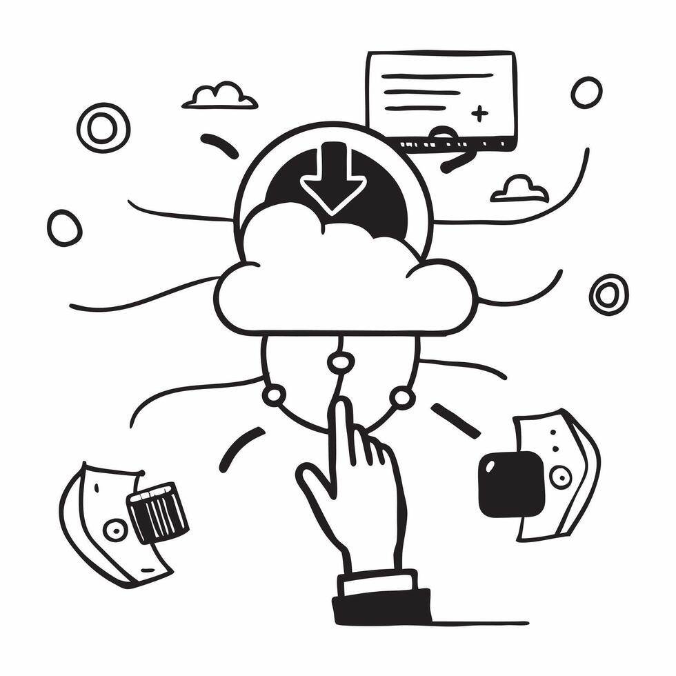 Cloud computing and green technology with eco friendly symbols concept as icon illustration showing cloud computing integrated with green technology featuring eco friendly symbol Dynamics vector