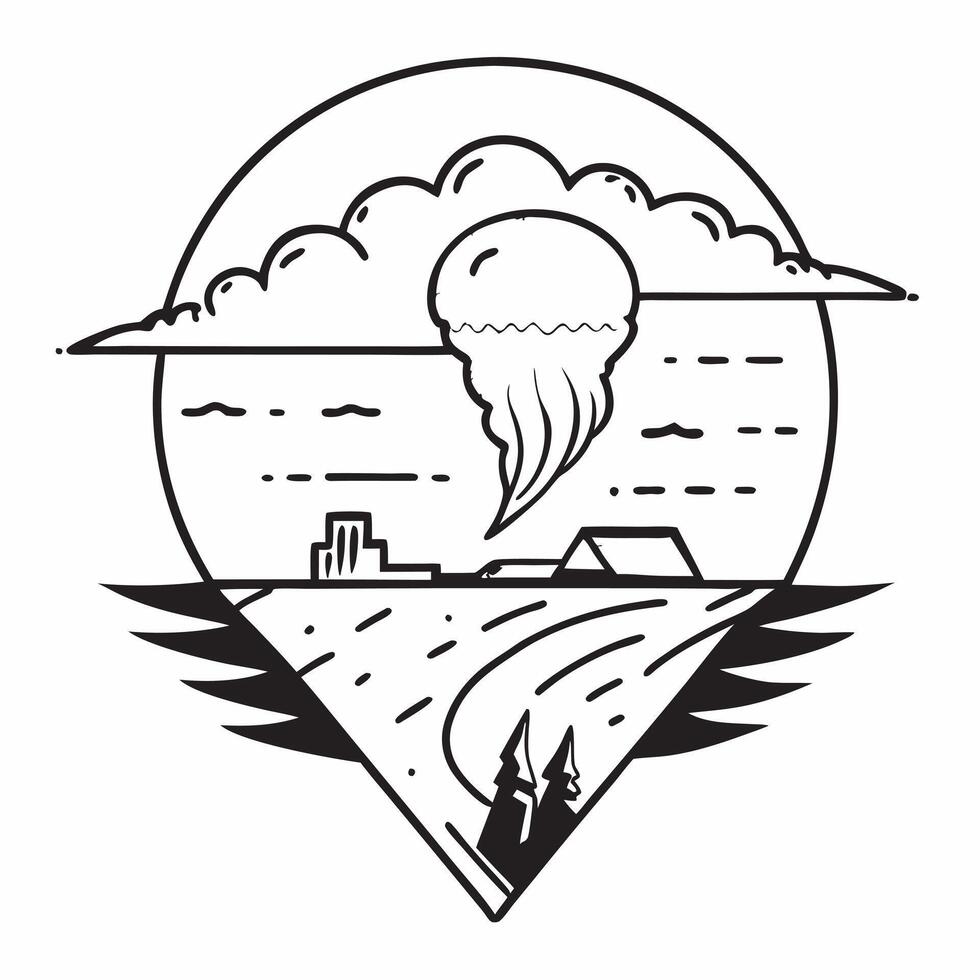 Coastal resident with storm surge imagery concept as A coastal residents profile blended with storm surge imagery symbolizing the increased risk of storms due to climate change Id Dynamics vector