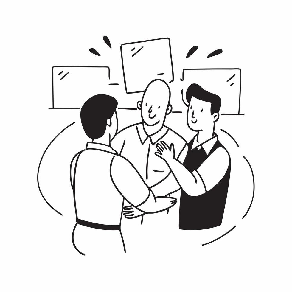 Colleagues reuniting at an office concept as Colleagues reuniting blended with an office scene symbolizing the professional and emotional bonds of reuniting with coworkers Ideal f Dynamics vector