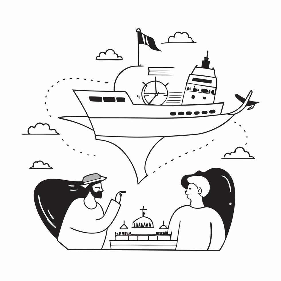 Couple enjoying a luxury cruise vacation concept as A couple enjoys a luxury cruise vacation exploring exotic destinations and relaxing on a lavish ship Perfect for luxury and rom Dynamics vector