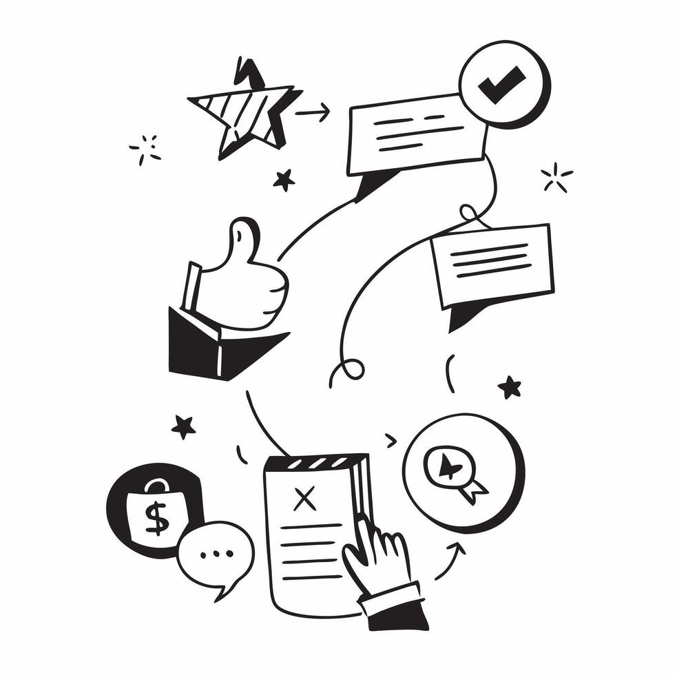 Customer satisfaction illustration with blank area for customizable text concept as A creative depiction of a customer satisfaction illustration featuring a blank area for customiz Dynamics Set 4 vector