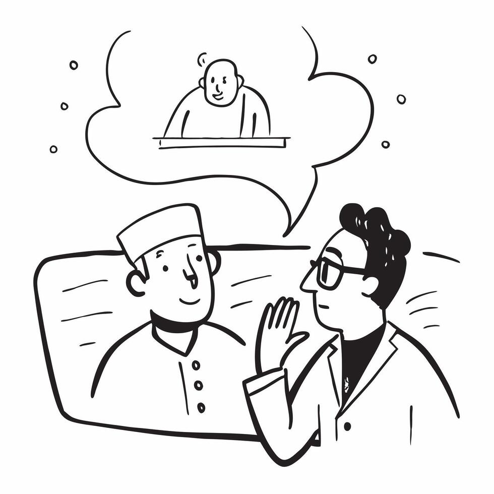 Doctors profile with a patients bed concept as A doctors profile merged with a patients bed symbolizing the farewells in healthcare and the weight of responsibility Ideal for medi Dynamics vector