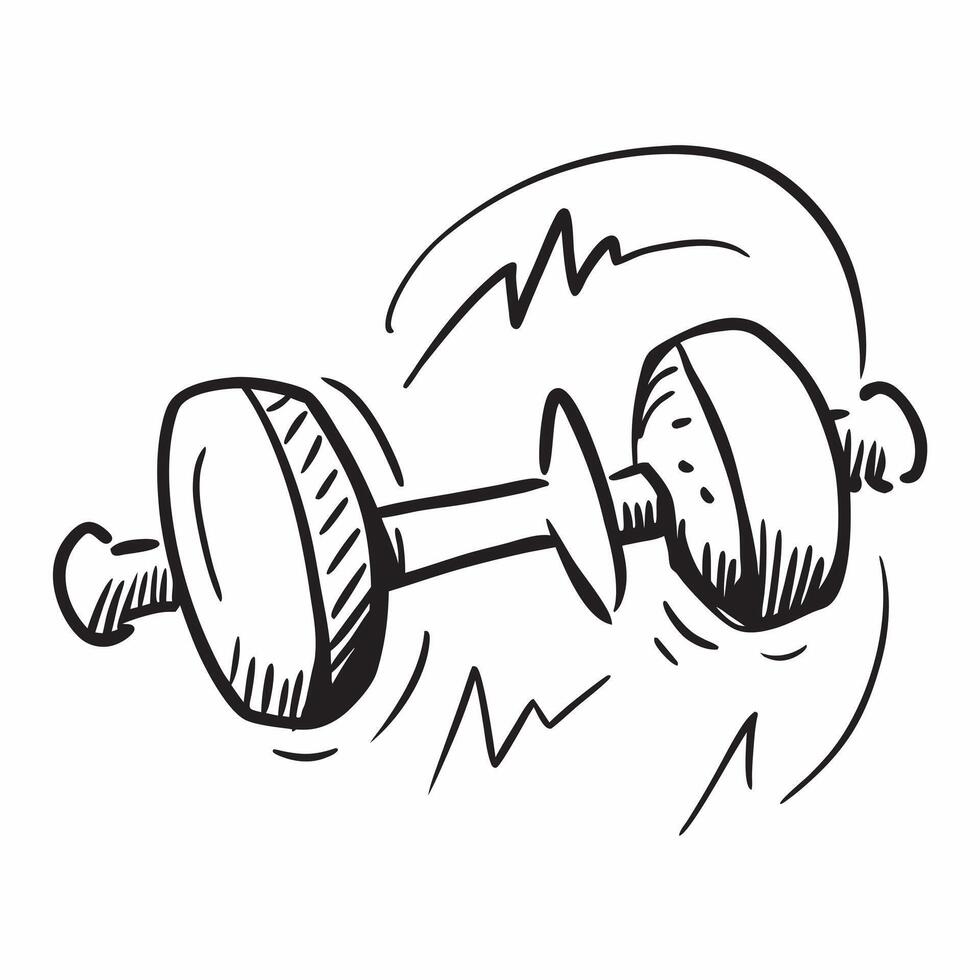 Dumbbell and Heartbeat Line with Fitness Wording concept as A vibrant illustration of a dumbbell and a heartbeat line symbolizing fitness and health The word Fitness is prominentl Dynamics vector