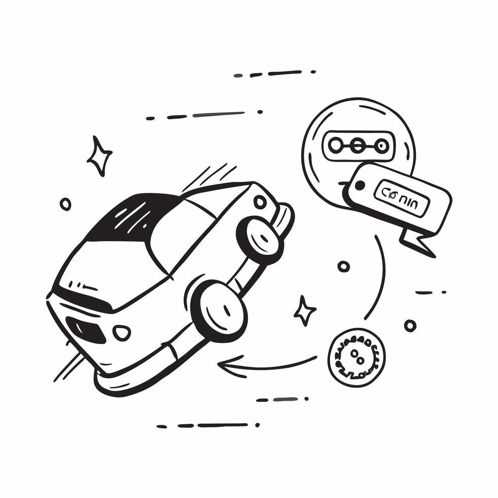 Electric car and fitness tracker concept as An electric car paired with a fitness tracker symbolizing the combination of sustainable transport and health monitoring ideal for isola Dynamics vector