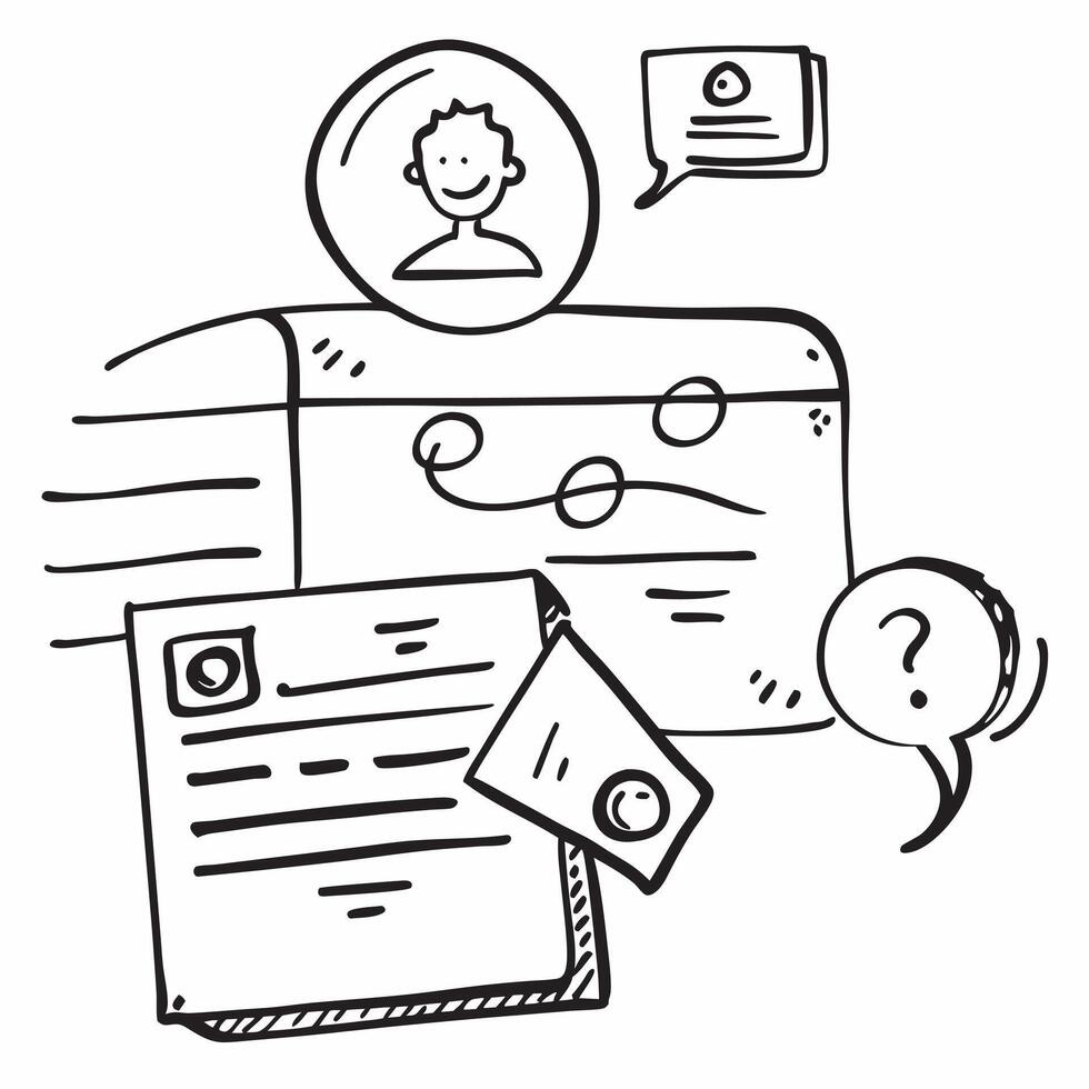 Employee with email exchange concept as An employees profile blended with an email exchange symbolizing daily communication and productivity Ideal for business and workplace ads Dynamics vector