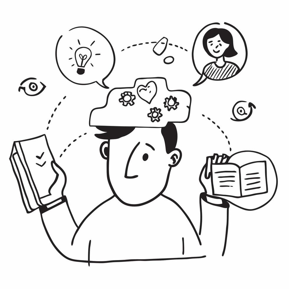 Employee with laughter therapy concept as An employees profile blended with laughter therapy imagery symbolizing mental and emotional relaxation in the workplace Perfect for welln Dynamics vector