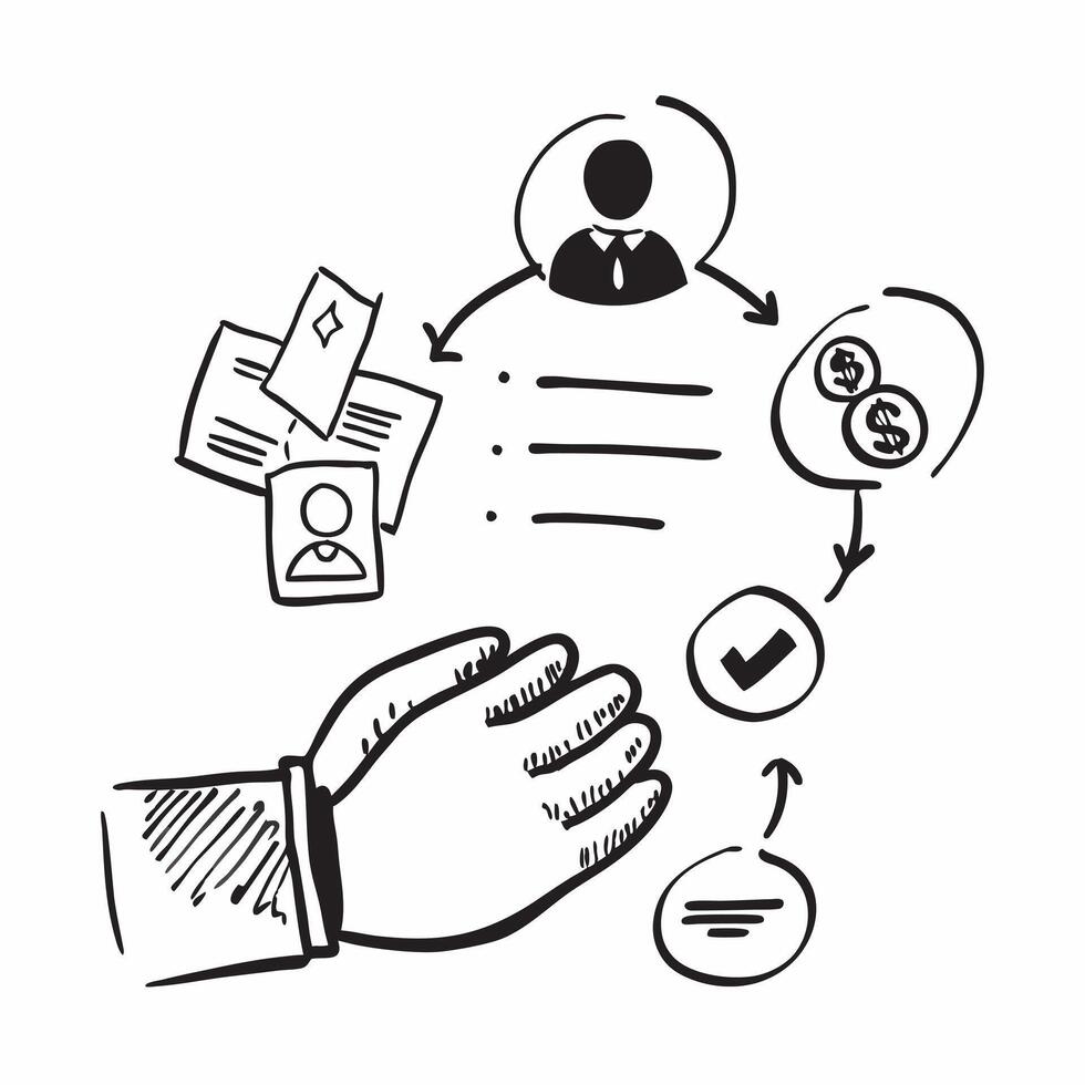 Employee with outplacement services concept as An employees profile blended with outplacement services symbolizing support provided during layoffs Ideal for business and HR ads i Dynamics vector