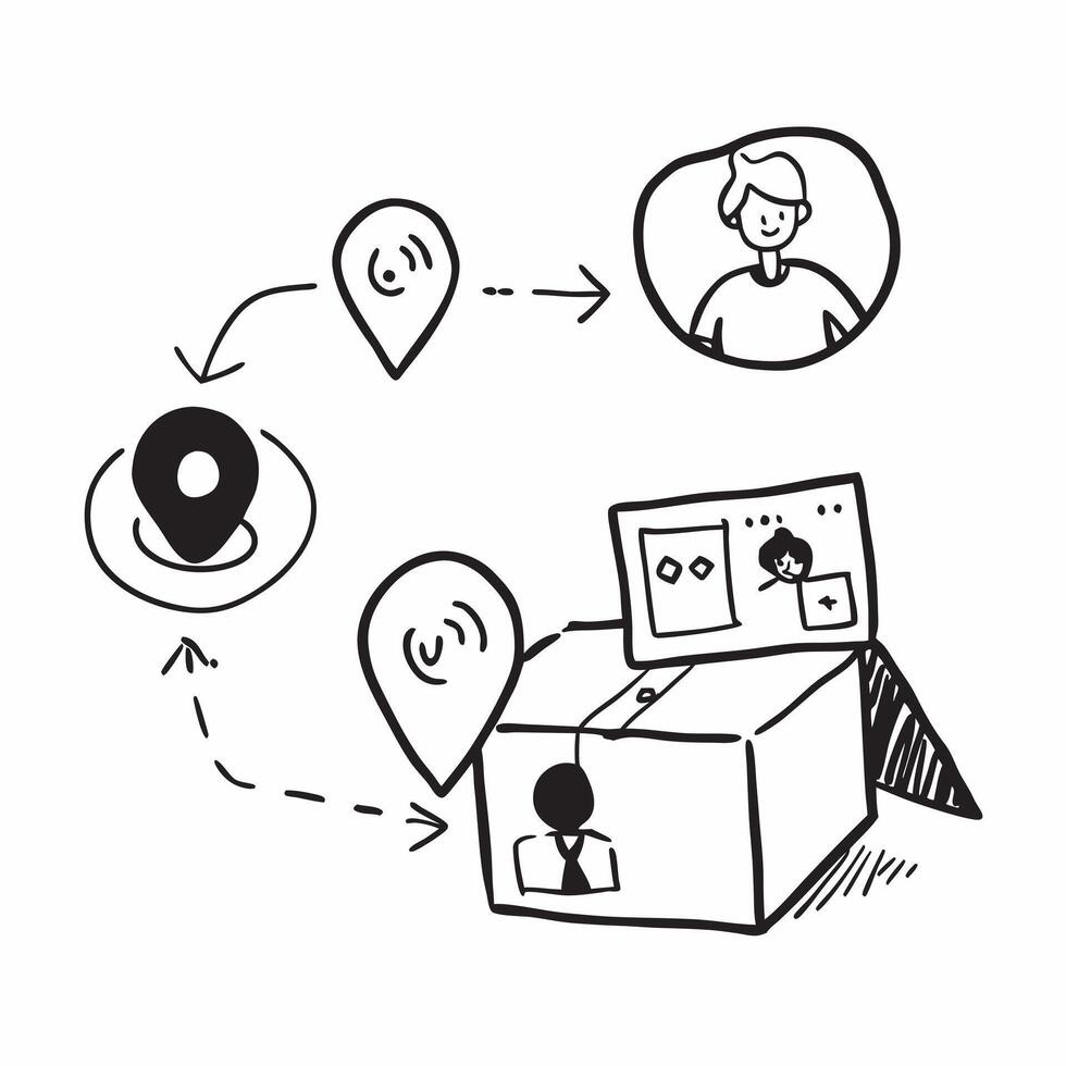 Employee with relocation announcement concept as An employees profile blended with a relocation announcement symbolizing the disruption and challenges of moving Ideal for business Dynamics vector
