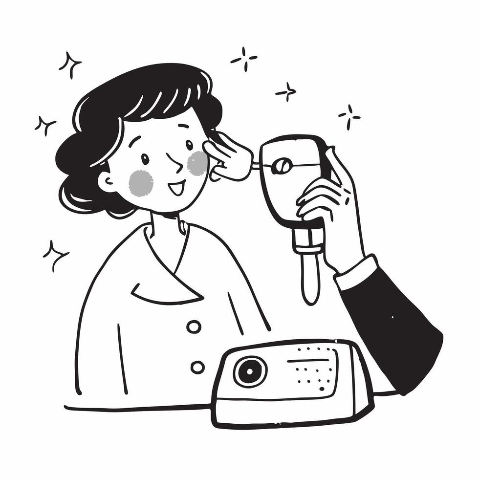 Esthetician performing a LED light therapy treatment concept as An esthetician performs a LED light therapy treatment focusing on skin rejuvenation and acne reduction Ideal for be Dynamics vector