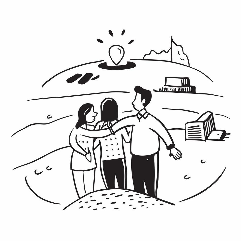 Family reuniting at a beach concept as A family reuniting blended with a beach scene symbolizing the warmth and joy of family gatherings at the beach Ideal for travel and family a Dynamics vector