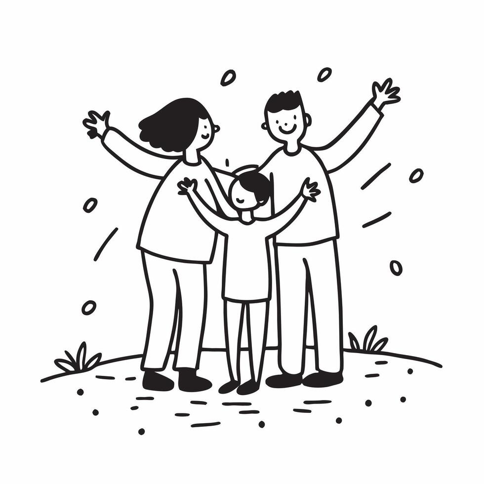 Family reuniting at a park concept as A family reuniting blended with a park scene symbolizing the warmth and joy of family gatherings Ideal for family and lifestyle ads in Photo Dynamics vector