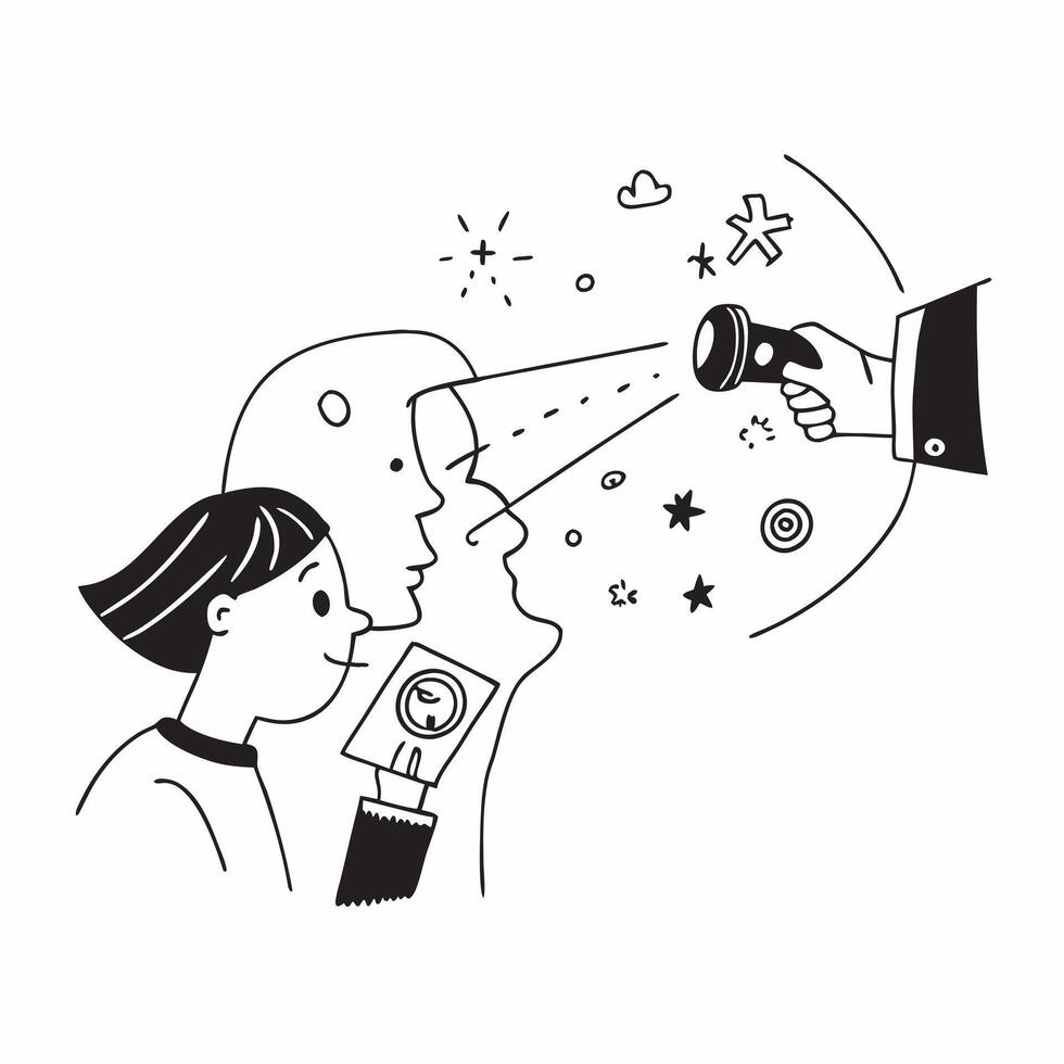 Father with kids stargazing concept as A fathers profile blended with kids stargazing symbolizing curious and educational parenting Ideal for science and family ads in Photo Stoc Dynamics vector