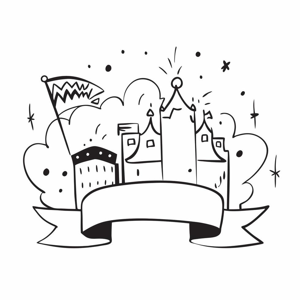 Festive parade in a bustling city concept as A dynamic city scene with a festive parade symbolizing celebration and community ideal for business presentations needing a clean and v Dynamics vector
