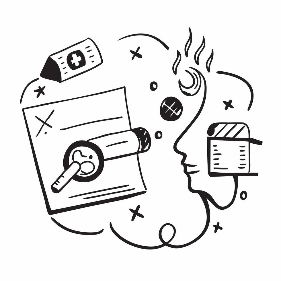 Fitness coach with quit smoking plan concept as A fitness coachs profile blended with a quit smoking plan symbolizing the health benefits of quitting smoking Ideal for health and Dynamics vector