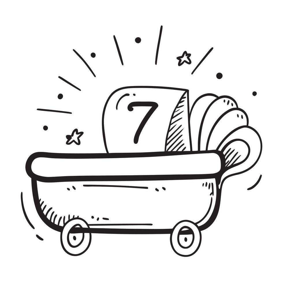 Flat design as Baby carriage icon with copy space on a white background concept as A icon image of a baby carriage icon with generous copy space on a white background ideal for b Dynamics vector