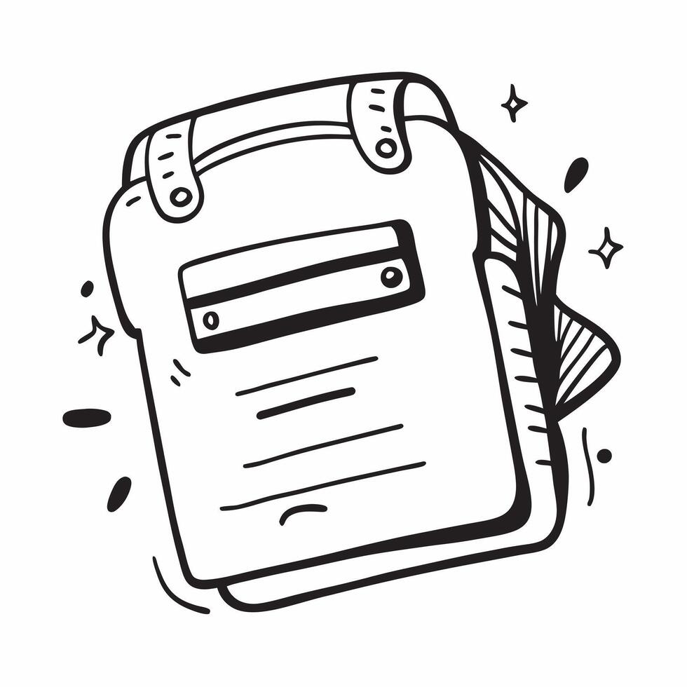 Flat design as Backpack icon with copy space on a white background concept as A icon image of a backpack icon with generous copy space on a white background ideal for travel and Dynamics vector
