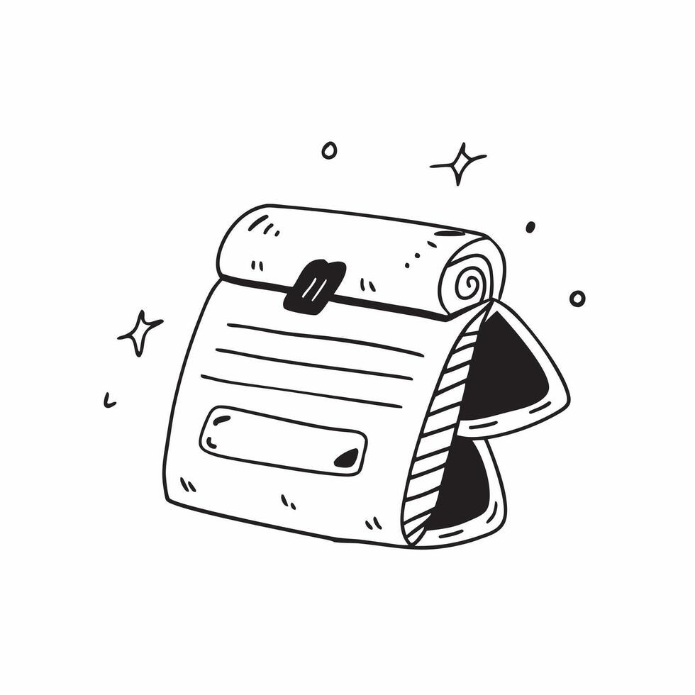 Flat design as Backpack icon with copy space on a white background concept as A icon image of a backpack icon with generous copy space on a white background ideal for travel and Dynamics Set 2 vector