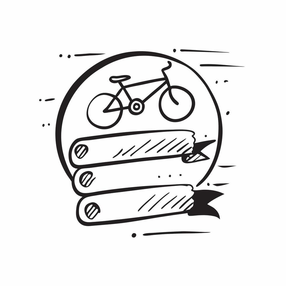 Flat design as Bicycle icon with copy space on a green background concept as A icon image of a bicycle icon with generous copy space on a green background ideal for promoting phy Dynamics Set 2 vector